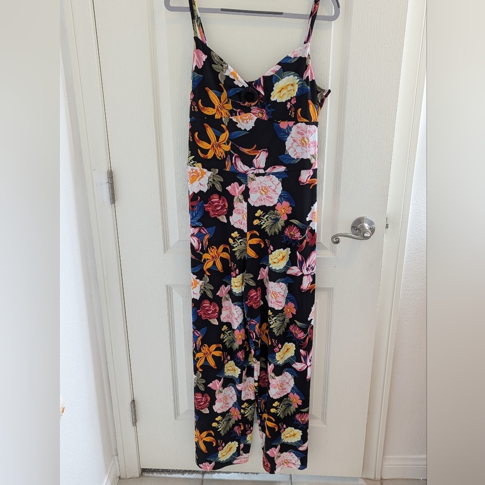 GUESS Tamiko Printed O Ring Jumpsuit Floral M